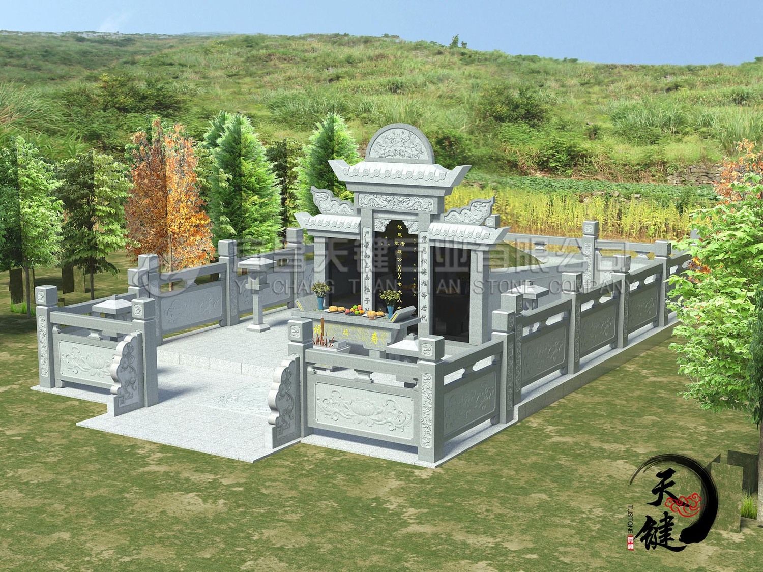 现代墓碑墓地规划鸟瞰3d模型下载_ID10399653_3dmax免费模型-欧模网