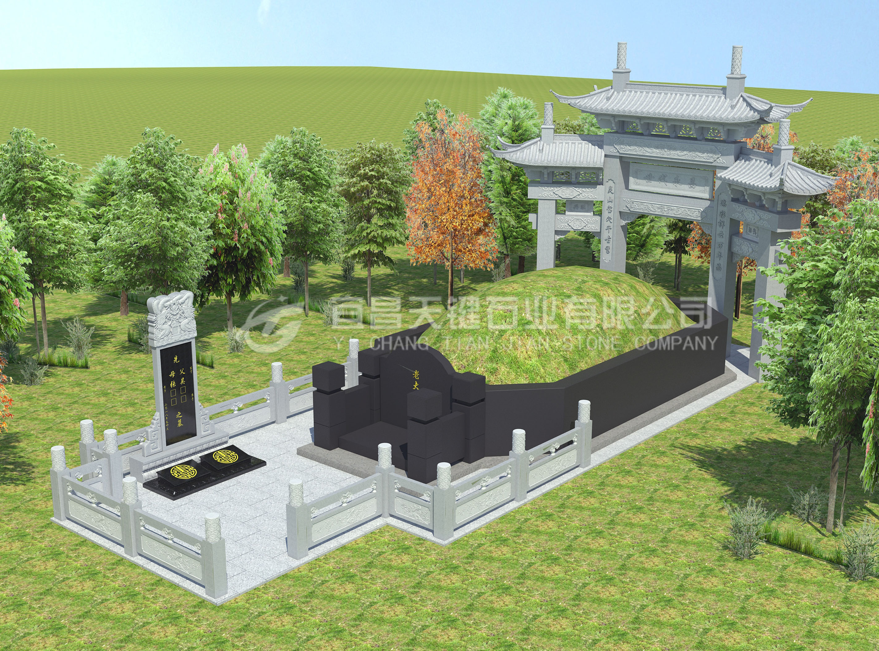 天寿陵园之艺术墓区-北京公墓网