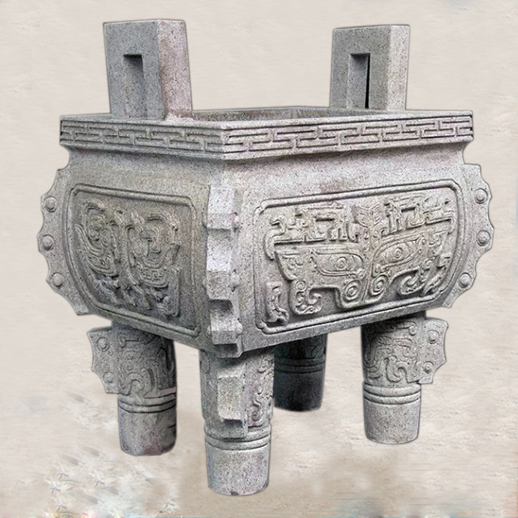 石鼎花岗岩青石鼎雕塑厂家定制---天键石业