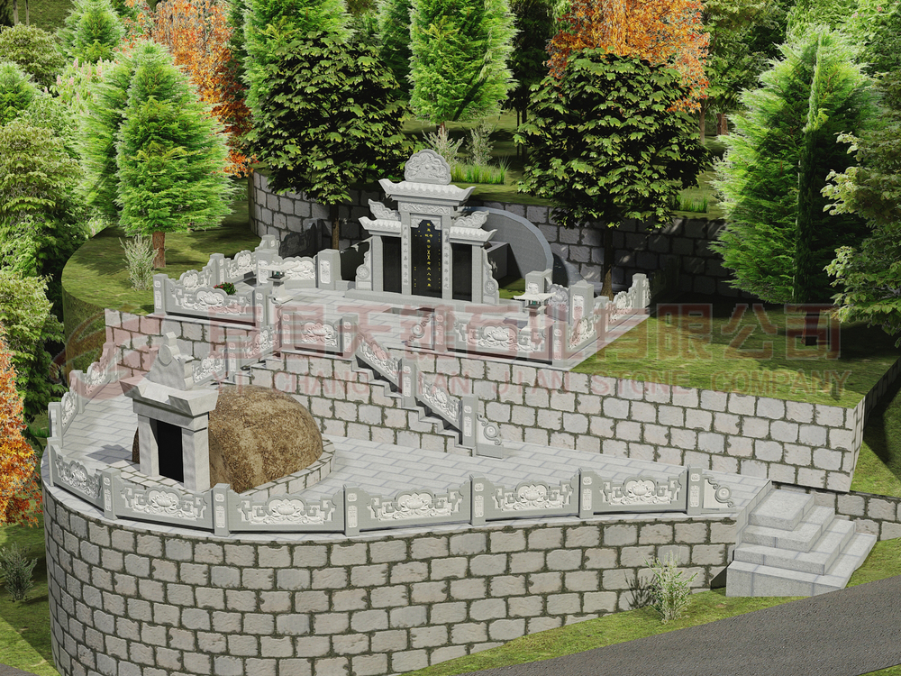 现代墓地结构图片